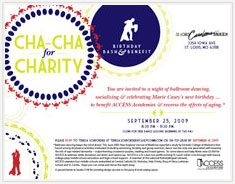 Cha-Cha for Charity design donated to Casey Communications to Benefit Access Academies