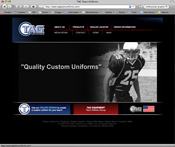 TAG Team Uniforms website  st louis mo web design