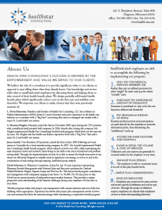 Custom Designed Flyer for Health Star Consulting