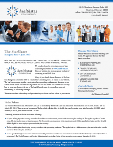 Custom Designed Flyer for Health Star Consulting