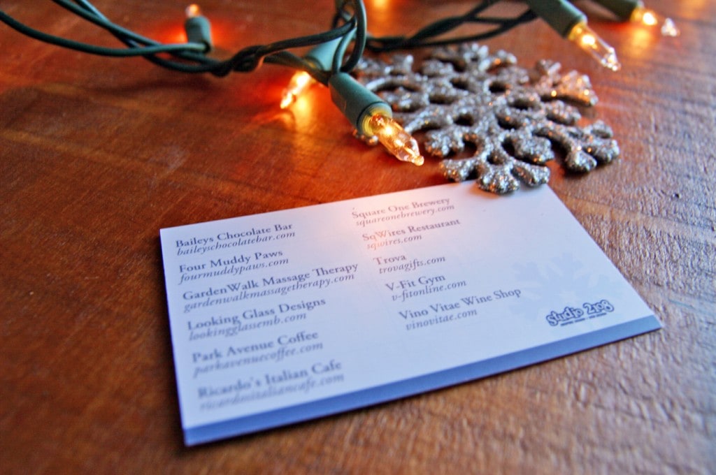 Holiday Savings Card back