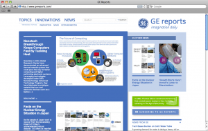 General Electric Reports Wordpress Website