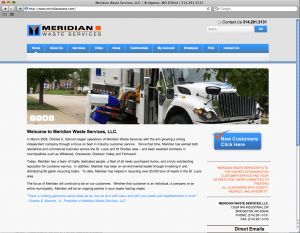 Meridian Waste New website custom designed content managed website wordpress Meridian Waste