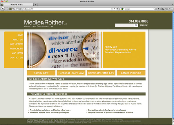 Custom Designed WordPress Web Site for Medler and Roither