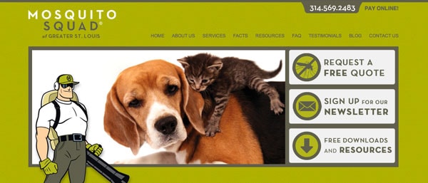 St Louis Mosquito Squad Receives A New Website Professional St Louis Mosquito Squad Receives A New Website Professional WordPress Design Company Studio 2108 Mo