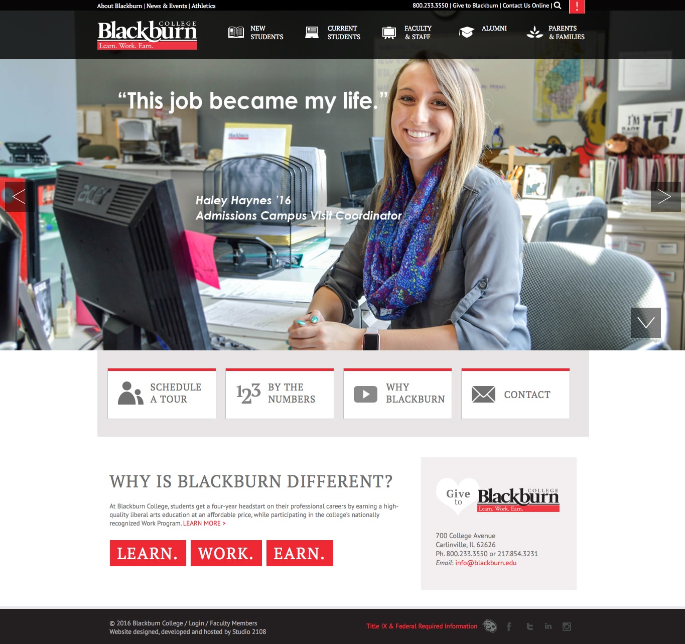 blackburn longscreenshot Go to Blackburn College