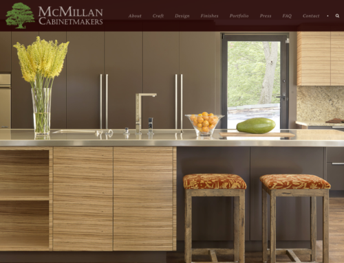 Redesigned Custom WordPress Website for McMillan Cabinetmakers