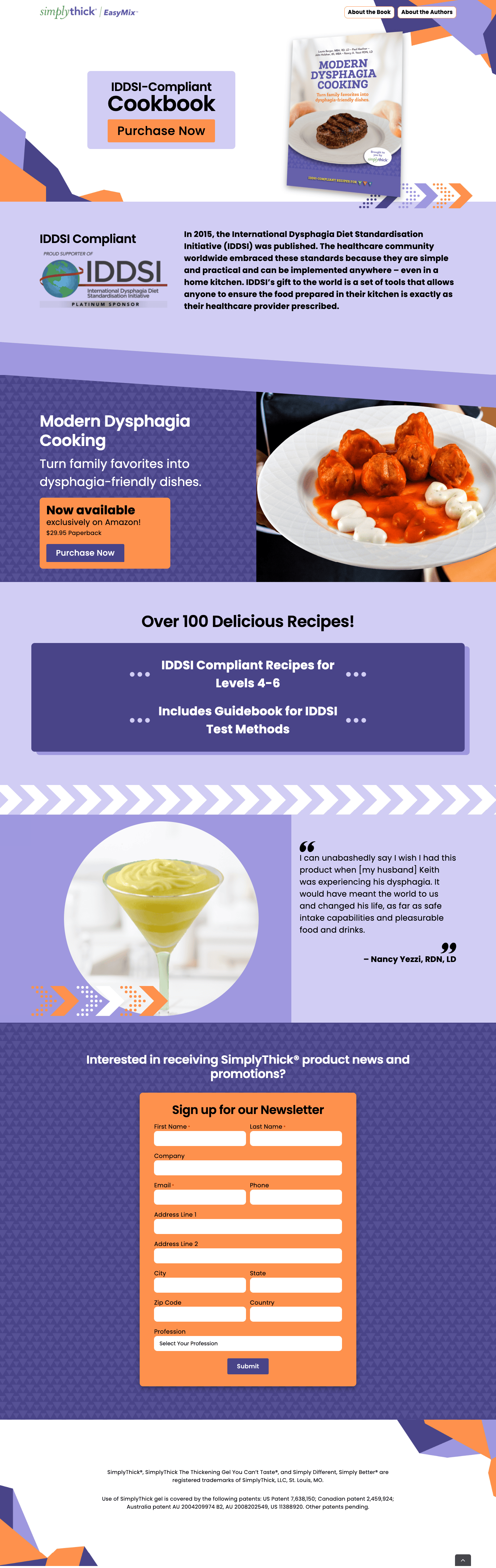 Modern dysphagia cooking professional wordpress website design