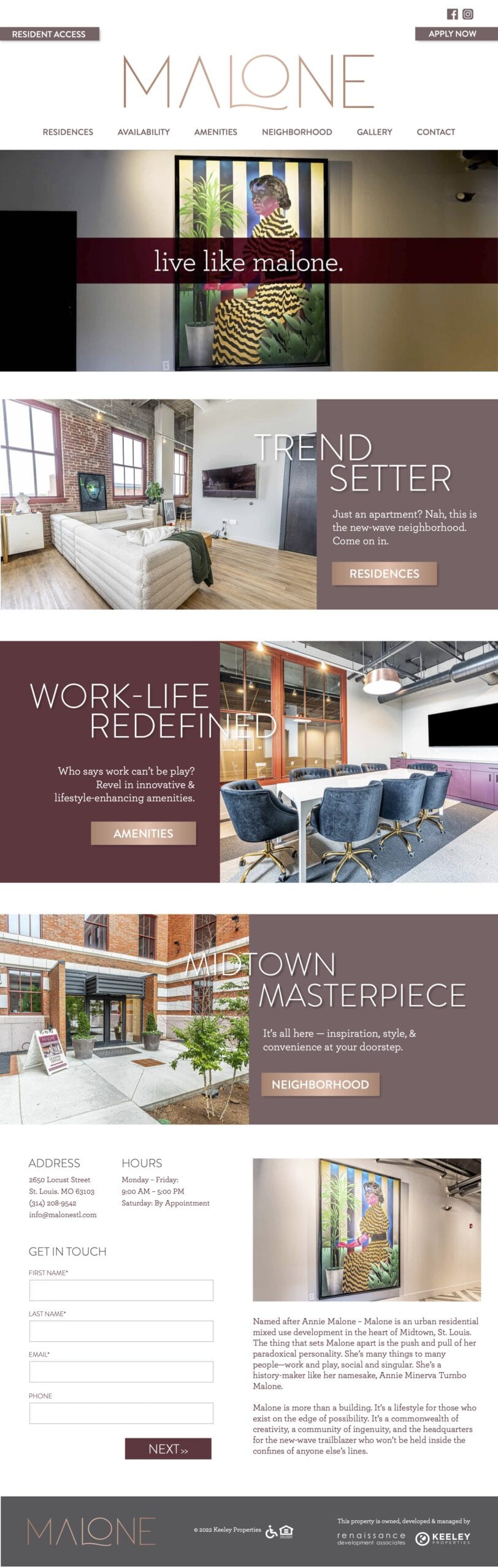 Malone Web Mockups_Home Go to Malone STL